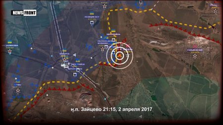 ДНР: карта обстрелов Украиной 2 апреля 2017  - (видео)