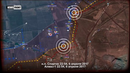ДНР: карта обстрелов Украиной в ночь на 7 апреля 2017  - (видео)