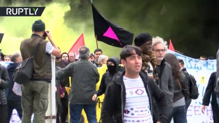 Полиция применила слезоточивый газ для разгона противников Марин Ле Пен в Париже  - (видео)