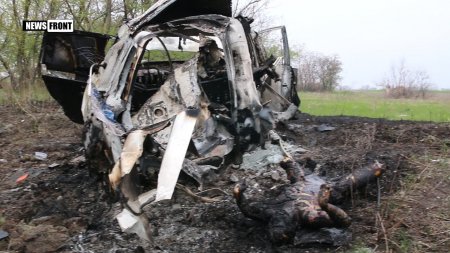 Срочно! Первые кадры взрыва машины ОБСЕ в ЛНР  - (видео)