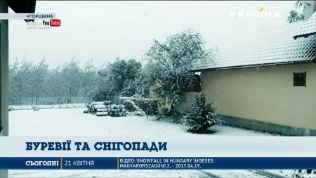 В Угорщині та Словаччині випало до півметра снігу  - (видео)