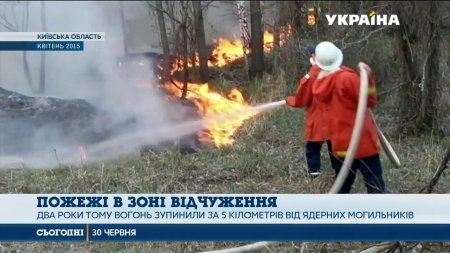 Палає лісництво поблизу Чорнобиля  - (видео)