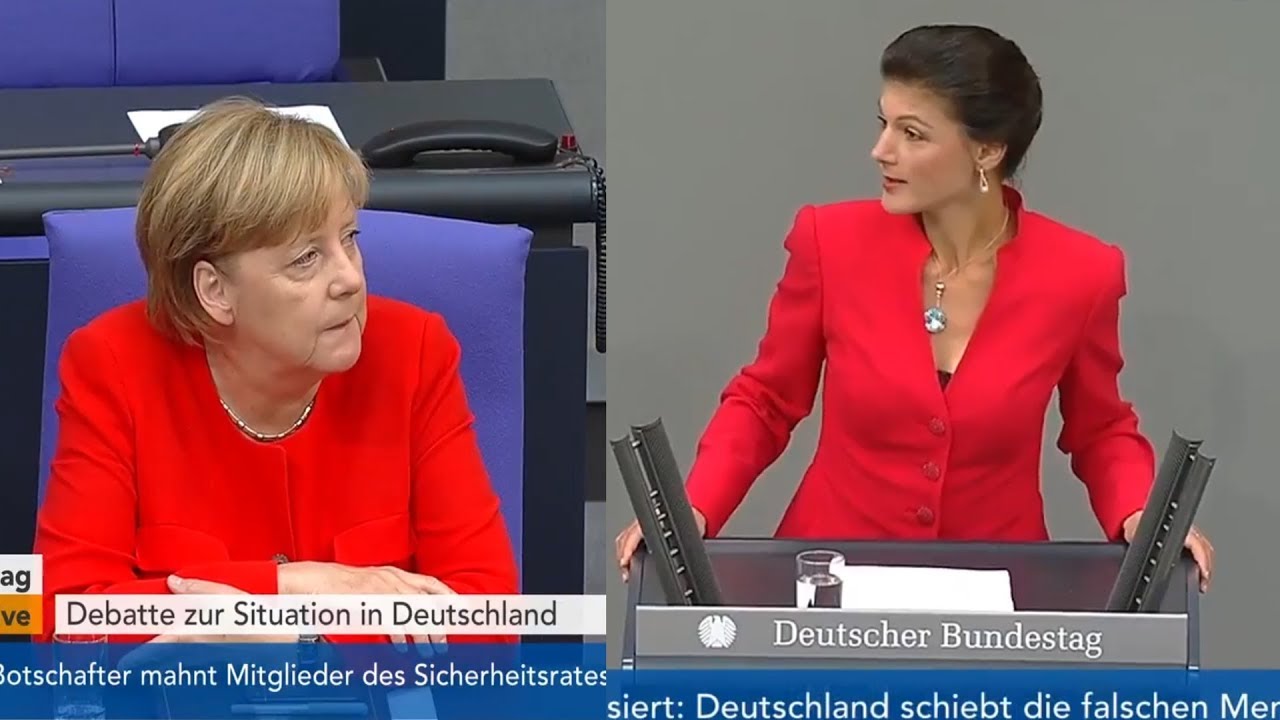 Сара Вагенкнехт жёстко раскритиковала Меркель в Бундестаге [Голос Германии]  - (видео)