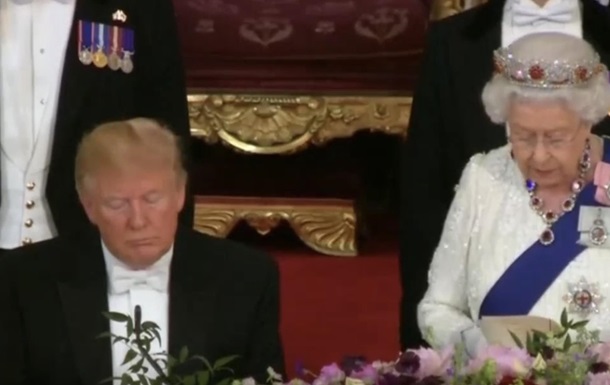 Трамп уснул во время речи Елизаветы II - СМИ - (видео)