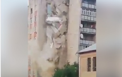 В Молдове обрушился девятиэтажный дом - (видео)