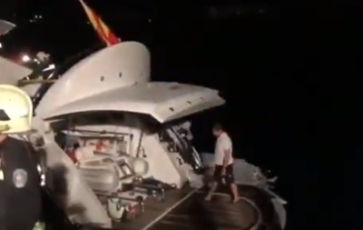 Появилось видео спасения Кличко с горящей яхты - (видео)