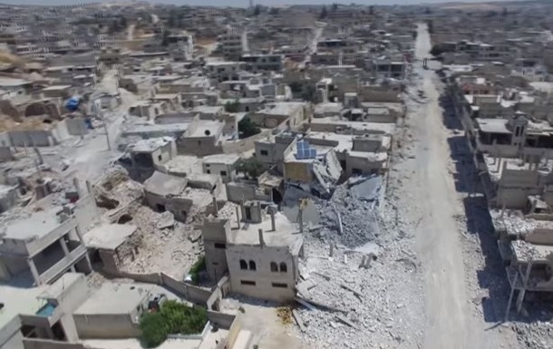 Появилось видео руин разрушенного города в Сирии - (видео)