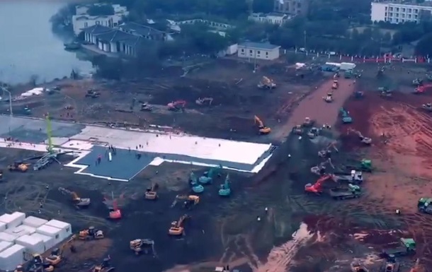 Появилось видео строительства больниц в Ухане - (видео)