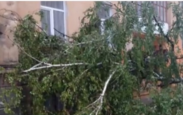 В западных регионах непогода повалила деревья и затопила улицы - (видео)